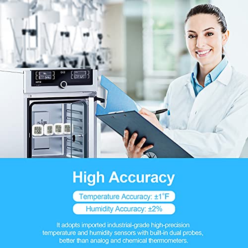 Vaikby Indoor Thermometer 4Pack, Humidity Gauge Meter Digital Hygrometer Room Thermometer for Home, Hight Accurate Temperature and Humidity Monitor for Greenhouse, Reptile, Humidors, Cellar, Office - size: ℉