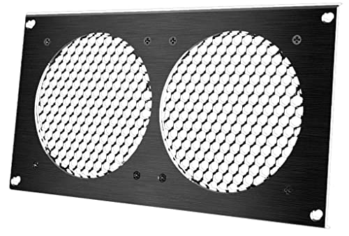 AC Infinity Ventilation Grille, for PC Computer AV Electronic Cabinets, Also mounts Two 120mm Fans | Also Mounts Two 120 mm Fans