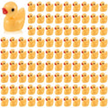 100 Pcs Mini Resin Ducks Tiny Ducks Miniature Duckies Bulk Figures for Garden Micro Landscape Home Prank Game Micro Landscape Aquarium Dollhouse Ornament DIY Handmade School (Yellow) - color: Yellow