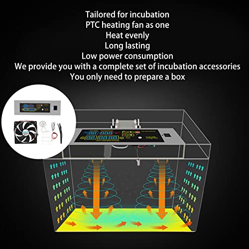 HEEPDD Automatic Poultry Egg Incubator with Temperature Control, Egg Turner for Chicken, Quail, Duck, Goose Hatching, US Plug