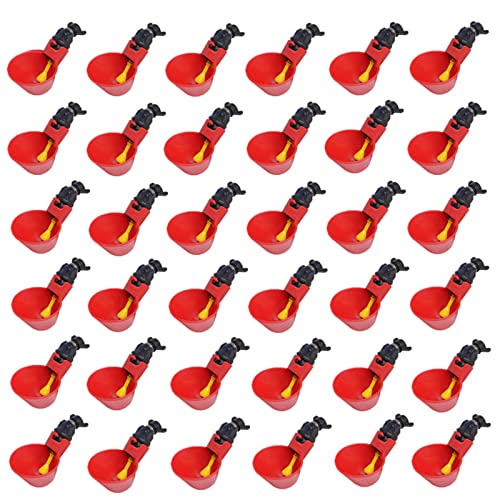 DoubleWood 36Pack Fully Automatic Poultry Drinking Machine Chicken Drinking Cup, Chicken Drinking Watering Cups/Poultry Drinking Machine (36)