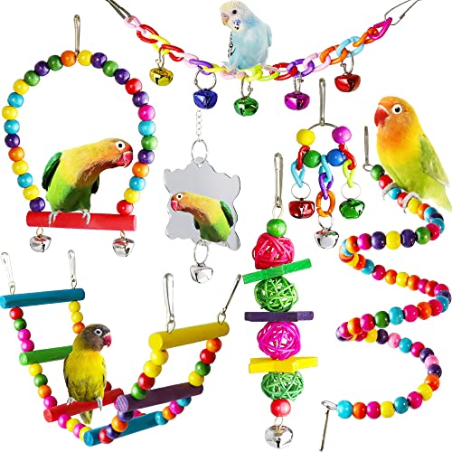Bird Parakeet Cockatiel Toys, ESRISE Parrots Budgies Cage Accessories