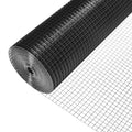 Hardware Cloth 1/2 inch, Black Vinyl Coated Hardware Cloth 19 Gauge 16 inch x 25 ft Black PVC Welded Wire Fence for Poultry Netting, Garden Fencing, Tree Guard Rolls and Cage Fence - size: 1/2inch 16inx25ft