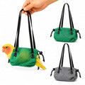 2PCS Portable Bird Carrier Bag,Comfortable Fit Parrot Travel Pouch with Adjustable Neck Opening,Breathable Mesh Anti-Escape Carrier for Birds,Conures,Lovebirds,Cockatiels,Budgies (Small) - size: Small