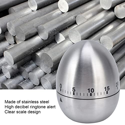 Egg Shaped Clear Scale Mechanical Kitchen Timer Reminder for Baking