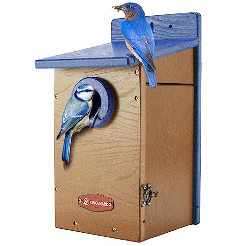 Kingsyard Recycled Plastic Bluebird House for Outdoor + Kingsyard Recycled Plastic Wren Bird House for Outdoors
