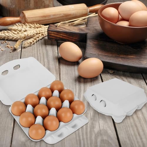 30 Pack Egg Cartons 12 Count, 3x4 Egg Cartons Cheap Bulk Holds Up to 12 Eggs, Sturdy Design Made from Recycled Cardboard
