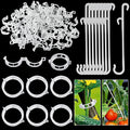250 Pcs Tomato Clips and Hooks, Plant Support Clips for Tomatoes Grape Grow | for Plants Grow Upright or Prevent Falling Off, Makes Plants Healthier, J Tomato Hooks Trellis Vine Cages Clip