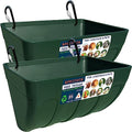 Chicken Feeder Waterer, Goat Feeder - 2 Pack, 5.5 Quart, for Goats Chickens Duck Sheeple Dogs Piglets Deers Gooses, Turkeys, Goat Supplies(Appearance Patent Product) - color: Green
