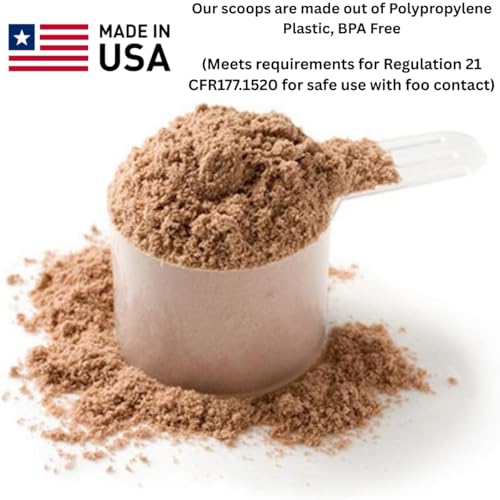 Long Handle Measuring Scoop - 1 Cup 8oz Opaque Spoon Single | Long handle plastic measuring scoop, Food grade BPA free polypropylene plastic, Perfect for kitchen baking pet food & powders - size: 250 cc | 1 Cup | 8 Oz. | 250 mL