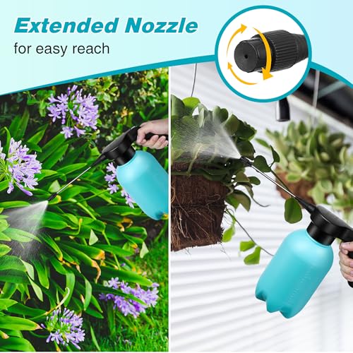0.5 Gallon Electric Spray Bottle Plant Mister Blue Style | Rechargeable Battery Powered Sprayer with Adjustable Spout, for Indoor Outdoor Plants, Gardening and Cleaning - style: Blue Style