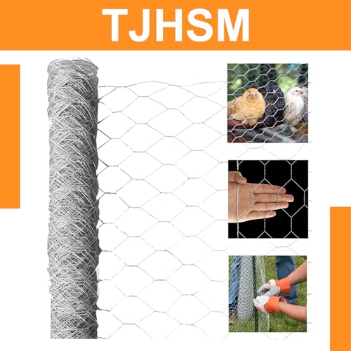 0.9mm 72IN X 150FT 2IN Holes Metal Mesh Pencing Rabbit Fences Netting Wire Cloth Galvanized Wire Mesh Roll for Poultry Garden Fencing Barrier