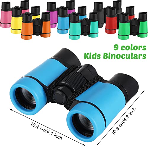 Yunsailing 9 Pack Kids Binoculars,Colorful | for Kids Folding Outdoor Explorer Toy for Bird Watching, Camp, Scavenger Hunt, Classroom Activities, VBS, Party Favor - color: Colorful