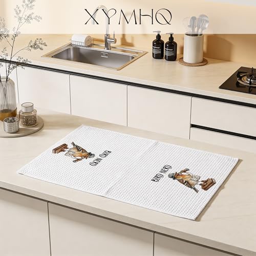 Funny Bird Gifts Kitchen Towels, Animal Nerd Decor Dish Towel, Bird Watching Lover Gag Gifts for Men Women Housewarming, 16x24