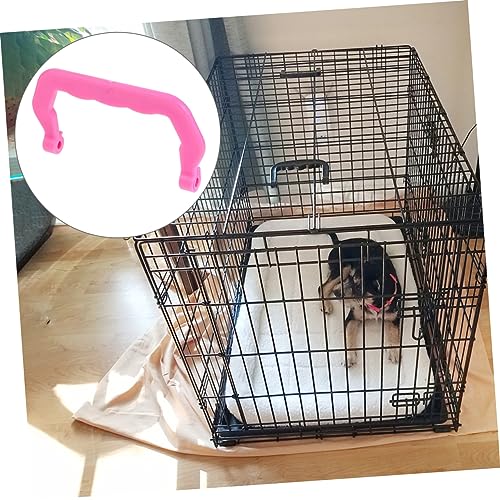 Angoily 30pcs Portable Detachable Plastic Bird Cage Handle Lightweight and Easy to Install Pet Cage Lifting Handles for Convenient Carrying and Replacement for Pets - color: Pinkx3pcs, size: 11x6cmx3pcs