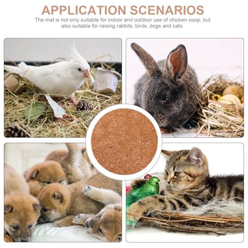 TOYANDONA 4pcs Coconut Coir Chicken Nesting Pads for Coop Box, 30cm Breathable Hatching Mat 0.6-0.8cm Thickness, Reusable Egg Nesting Liners Suitable for Poultry and Small Animals