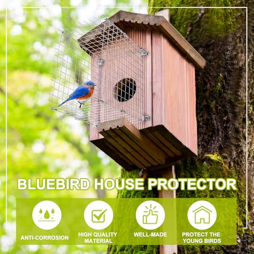 Yaocom 2 Pcs Bluebird House Predator Guards Strong Metal Wire Birdhouse Entrance Protector Guard Bird House Hole Protector Snake Guard for Eastern Bluebird Box
