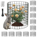 PASARA 10 Pack Plant Protectors from Animals, 13 Inch Round Cloche Plant Cages with Sturdy Chicken Wire Mesh, Garden Cages to Keep Animals Out for Vegetables & Flowers, Includes Support Stakes - size: 10PACK-12*12inch