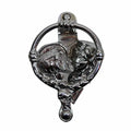 Chrome Kissing Cherubs Door Knocker 4.75" H X 2.75" W Heavy Duty Silver Chrome Plated Solid Brass Metal Front Door Knockers Tarnish Resistant Finish Includes Screws Renovators Supply Manufacturing - color: Chrome Kissing Cherubs