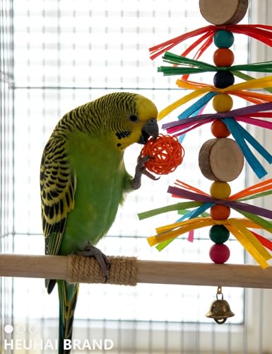 10-Pack Bird Toys – Colorful Fun | for Conures, Budgies, Parakeets and Small Birds, 1.5 in - 5.5 in - size: 1.5'' - 5.5''