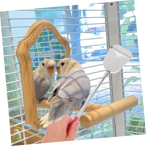 BESTonZON 2Pcs Bird Cage Cleaning Brush Set Efficient Droppings Scoop Multi Function Cleaning Tool for Small Pet Cages User Friendly Durable Accessories for Bird Care