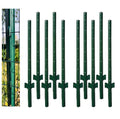4 Feet Green, Pack of 10 Metal Fence Post, for 36 Inch High Garden Welded Wire Fence U-Channel Steel Garden Post Fence Stake - size: 4',10 PCS
