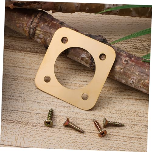 8pcs Predator Guards for Birdhouses Metal House Protector Screws Ventilated Round Hole Design