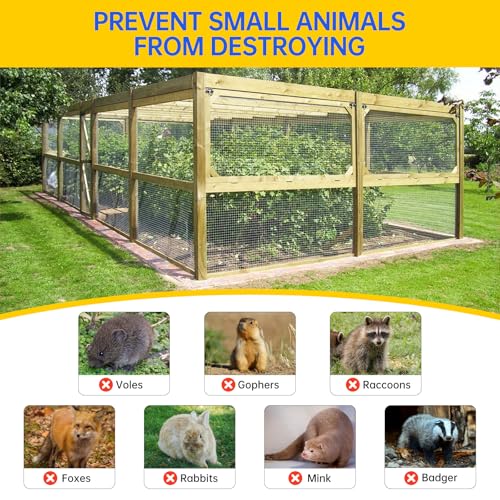Hardware Cloth, Galvanized Chicken Wire Fence, 19 Gauge Vinyl Coated Wire Mesh Roll, Black Welded Wire Fencing Roll Gopher Wire Mesh Roll for Garden Fencing Rabbit Snake Wire (Black 36IN 100FT) - color: 36" x 100' Black