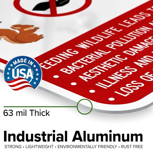 Do Not Feed Ducks Geese Or Any Other Wildlife Sign Sign, 12x18 Inches, Rust Free .063 Aluminum, Fade Resistant, Made in USA by My Sign Center - size: 12x18 Aluminum