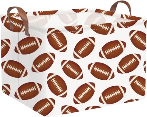 FXOLCSHE Rectangular Football Basket,Toy Organizer,Gift basket with handles,Kids Toys Storage Basket,Gift Box,Room decor (Footballs) - color: Footballs