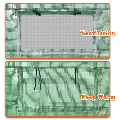 Replacement Greenhouse Cover for Walk in Greenhouse Frame Green House Top Cover (Frame NOT Included) (25 X 10 X 6.6ft) - size: 25 X 10 X 6.6ft