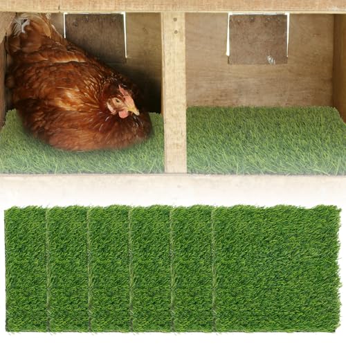 6 Pack Nesting Box Pads - Nesting Pads for Chicken Accessories, 12"x 12" Washable Reusable Chicken Nest Liners for Laying Eggs, Chicken Supplies (Green) - color: Green