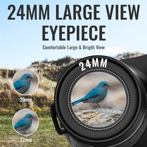 12x50 HD Optics Binoculars for Adults with Upgraded Phone Adapter, Tripod and Tripod Adapter - Professional Waterproof Binoculars with BaK4 prisms and Large View for Bird Watching,Hunting - color: Brownish black