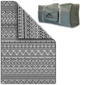 Black & Cream 8x12 Indoor/Outdoor Mat - color: Black & Cream, style: 8' x 12'