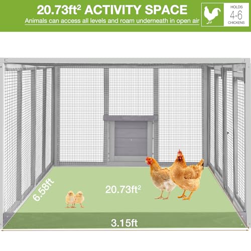 Chicken Coop Run Extension Large Hen House for Chickens,Ducks,Rabbits