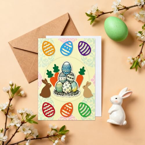 GLOBLELAND Easter Cross Clear Stamps and Metal Die Cuts Spring Easter Egg Transparent Stamp Peace Dove Cutting Dies for Card Making Embossing Scrapbooking - style: Easter Cross