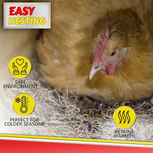 Chicken Nesting Pads with Aromatic Nest Herbs | Natural Excelsior Aspen Fiber Poultry Bedding | 13 x 13 Inches | Pack of 10 - style: With Aromatic Herbs