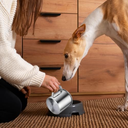2 Pcs Dog Food Scoop 2 Cup,304 Stainless Steel Dog Food Measuring Cup,2 Cup Scoop for Dogs, Cats, Birds & Rabbits - size: 2 CUP