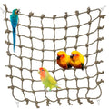 Parrot Climbing Net Jungle Fever Rope Small Animals Toys for Parakeets Lovebirds Finch Budgerigars Conure Cockatiel (M 16" x 16") - size: M 16" x 16"