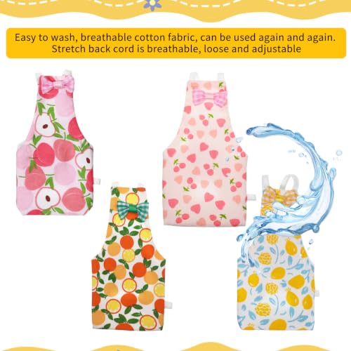 4 Pcs Bird Diapers, Parrot Diaper Reusable | Waterproof Lining, Washable for Cockatiel Budgie Lovebird Parakeet Canary, 4.72x2.64 Inches (Colorful)