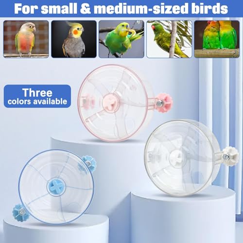 BNOSDM Bird Foraging Toy Creative Feeder Systems with Seed Food Rotating Wheel for Enrichment & Training Parrot Puzzle Toys Ideal for Small and Medium Cockatiel Parakeet ConureWhite - color: White