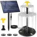 Solar Water Fountain for Bird Bath, 2.5W DIY Solar Powered Fountain Pump Kit with 4 Spray Nozzles, 9.54FT Cable for Birdbath, Garden, Pond, Pool, Outdoor - color: 2.5w Solar Fountain