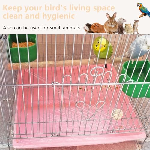 Disposable Bird Cage Liners, Clear Plastic 50 Pcs Birdcage Tray Liner Bags 26" x 18", Bird Cage Accessories Universal Film for Parakeets, Parrots, Finches, Canaries, Cockatiels - size: 26" x 18"