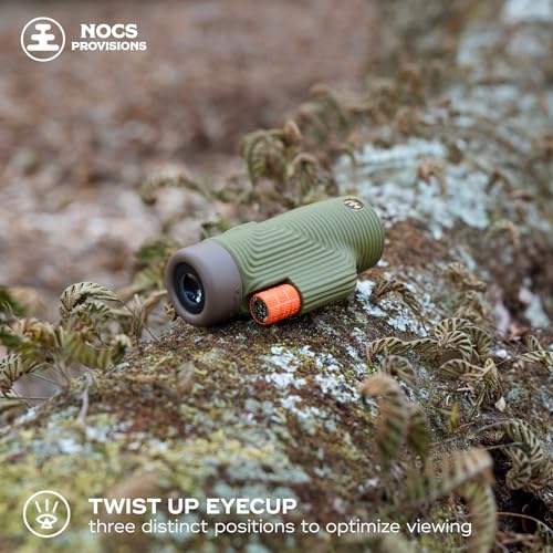 Nocs Provisions Zoom Tube 8x32 Monocular, Bird Watching & Backpacking | 8X Magnification Telescope, Bak4 Prism, Wide Field of View for Wildlife Viewing - color: Juniper Green II