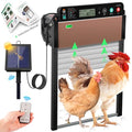 Automatic Chicken Coop Door Solar Powered, Anti-Trap Chicken Door with LCD Screen, Light Sensor, Timer, Remote Control, Anti-Pinch Design,for Chicken, Duck, Goose Farms