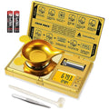 GRAM PRES High Precision Milligram Scale,Digital Mini Pocket Gram Scale | 50g/0.001g Mg Scale For Weighing Powders,Jewelry, Medicine, Gem, Reloading,Gold Scale With Cal Weight, Tweezer And Tray - color: GOLD