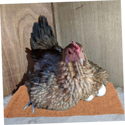 MERRYHAPY 4Pcs Reusable Coconut Coir Chicken Nest Pads Nonslip Bedding Mats for Chicken Coop Comfortable Nesting Box Liners Easy to Clean Chicken Bedding Thickness