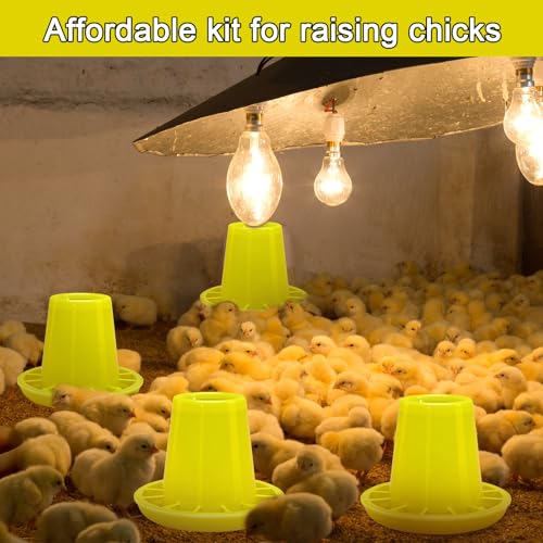 Funnymoom 12 Pack Small Chicken Feeder Bulk Chick Feeder Chick Feeding for Poultry Ducks Goose Quail Pigeons