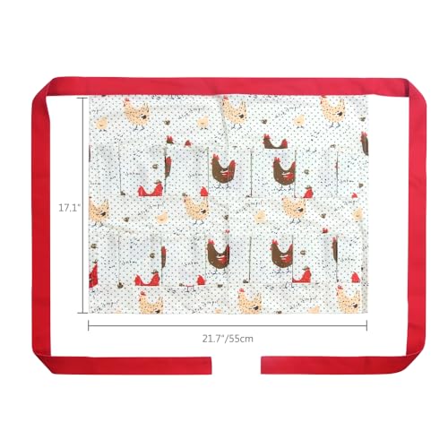 Sefiron Chicken Egg Collecting Apron,12 Deep Pockets for Hense,Duck,Goose Eggs - color: White Dot