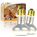 REPTI ZOO 2 Pack Heat Lamp 75W, Intense Basking Spot Simulated Natural Sunlight Heating Lamp Bulb, Heat Emitter UVA Heat Lamp Bulb for Reptile Chickens Pet Brooder - style: Natural Basking Light Bulb 75W